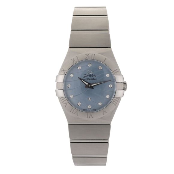 OMEGA Constellation 123.10.27.20.57.001 Blue Diamond White Gold MOP 27mm Watch - Picture 2 of 13